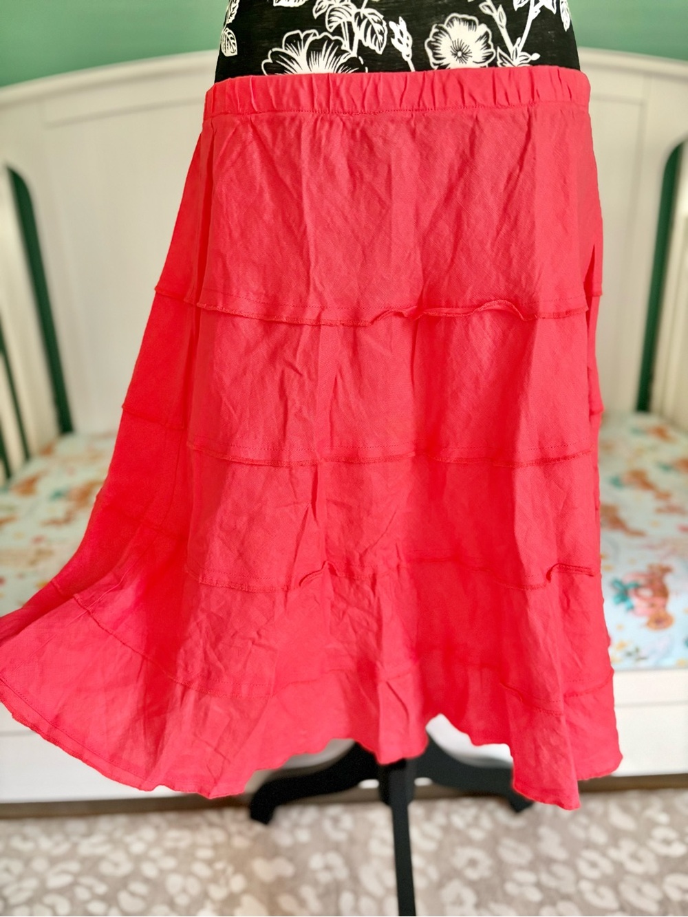 Soft Surroundings petite large linen skirt